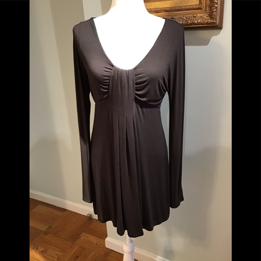 Max Mara Studio Viscose Brown Jersey Dress .Size L